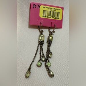 Betsey Johnson Mint dangle earrings NWT